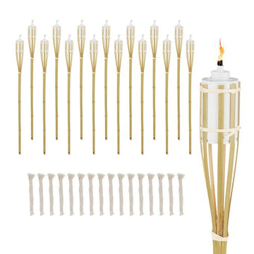 Garden torches bamboo 16-pack