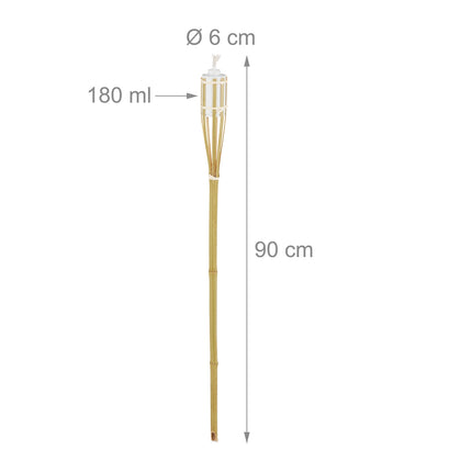 Garden torches bamboo 16-pack