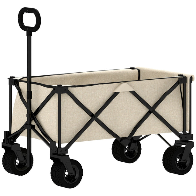 Collapsible garden trolley, 100 kg capacity, removable lid