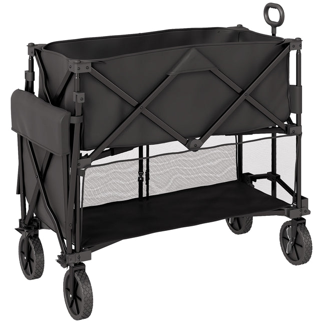 Garden trolley, 200 kg load capacity, foldable with wheels