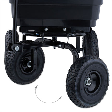 Garden trolley with tilt function