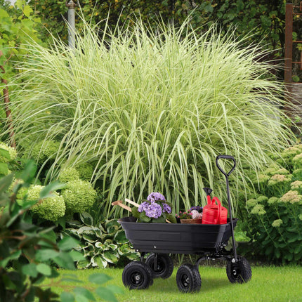 Garden trolley with tilt function