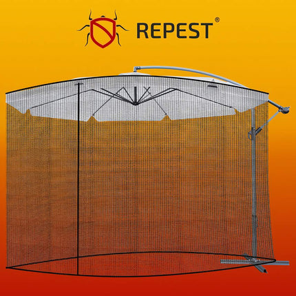 Garden umbrella mosquito net 3.5m - black
