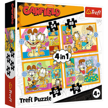 Garfield 4-in-1 Puzzle Set for Kids, Fun and Engaging