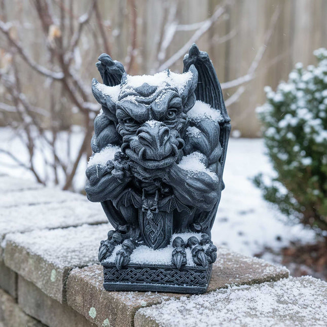 Gargoyle Garden Ornament, Weather-Resistant Polyresin