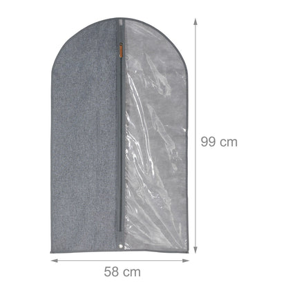 Garment Bags Set, 3-Pack, 99x58 cm, Suit & Jacket Covers