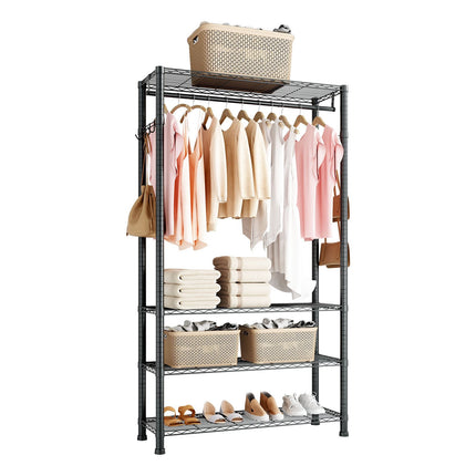 Garment Rack, 4-Tier Adjustable Carbon Steel, 500 lb
