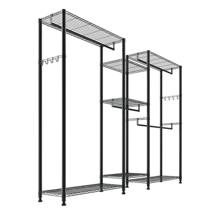 Garment Rack, 7-Tier Steel Closet Organizer, 4 Rods