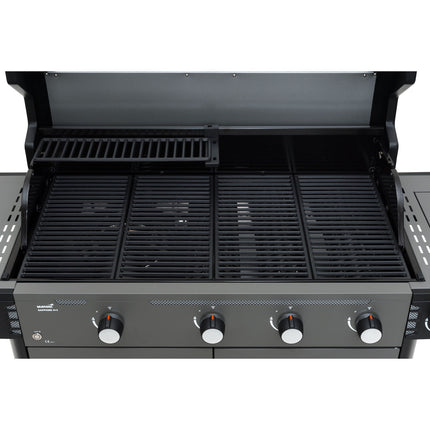 Gas Grill with 4 Burners and Side Burner, 97x48 cm Cooking Area