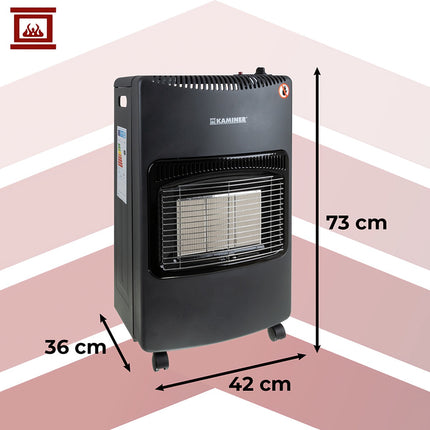 Gas Heater, 4200W, 60m² Coverage, LPG, Hose Included