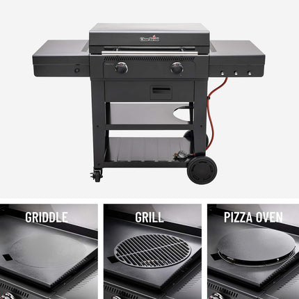 Gas-Powered Griddle with 3-in-1 System, 70x50 cm Cooking Area