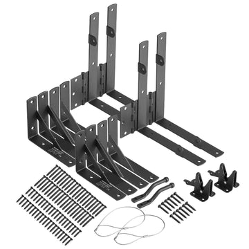 Gate Corner Brace Bracket Kit, 2 Sets, Anti-Sag, Iron