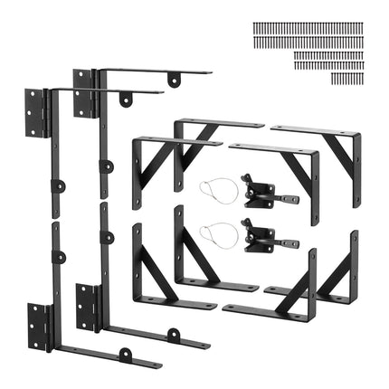 Gate Corner Brace Bracket Kit, 2 Sets, Anti-Sag, Iron