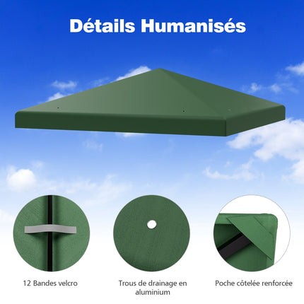 Gazebo Replacement Canopy 300x300 cm, Waterproof Polyester