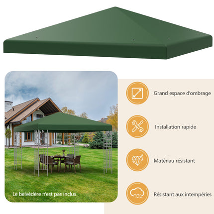 Gazebo Replacement Canopy 300x300 cm, Waterproof Polyester