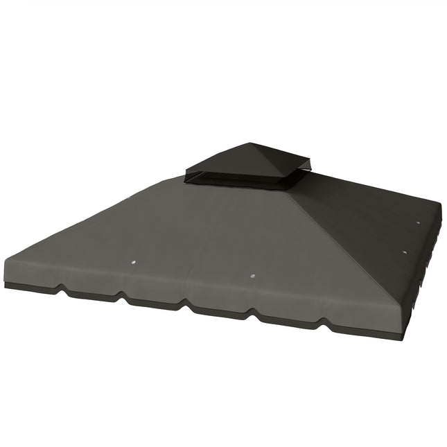 Gazebo Replacement Canopy, 3x3m, Dual-Tier, UPF 30+