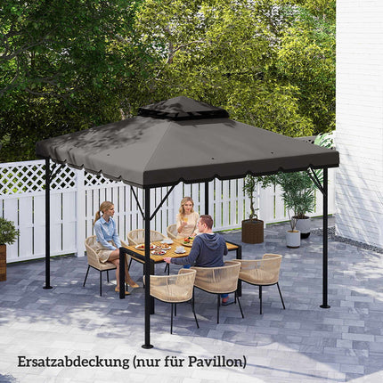 Gazebo Replacement Canopy, 3x3m, Dual-Tier, UPF 30+
