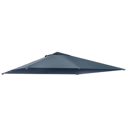 3x3M Dark Gray Polyester Gazebo Replacement Roof Cover