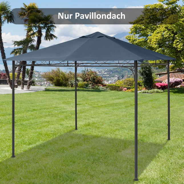 3x3M Dark Gray Polyester Gazebo Replacement Roof Cover