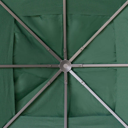 Green polyester gazebo roof replacement, 2.98 x 2.95 M
