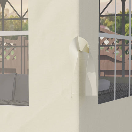 Gazebo Side Panels, 4 Pack, 3x3m, Cream, UV & Water Resistant