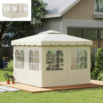 Gazebo Side Panels, 4 Pack, 3x3m, Cream, UV & Water Resistant