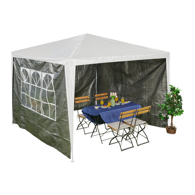 Gazebo Side Panels Set, 3 Pieces, Weatherproof PE