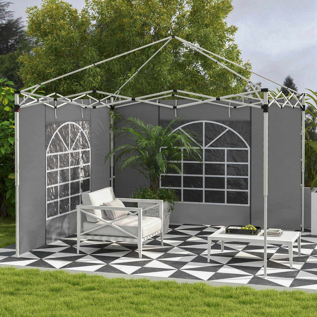 Gazebo Side Panels Set for 3x3m or 3x6m, Light Grey