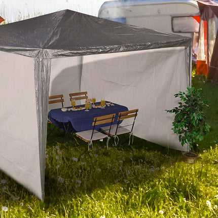 Gazebo Side Panels Set of 3, Weatherproof PE Fabric