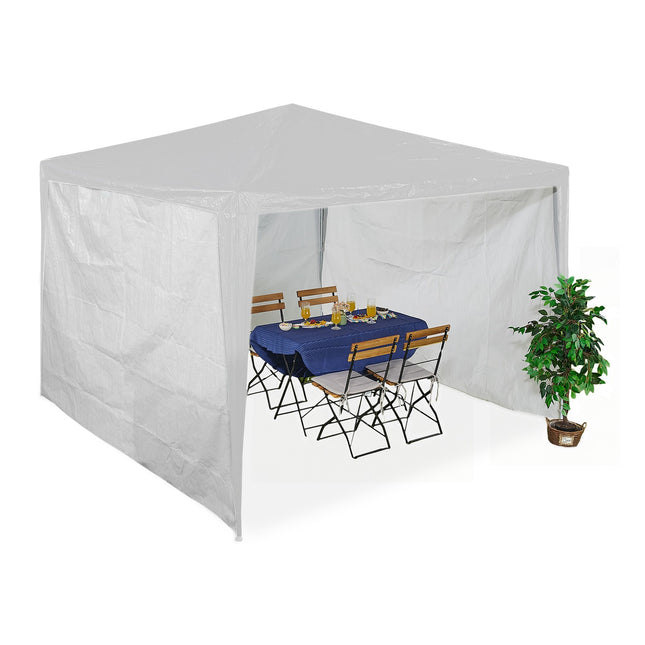 Gazebo Side Panels Set of 3, Weatherproof PE Fabric