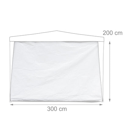 Gazebo Side Panels Set of 3, Weatherproof PE Fabric