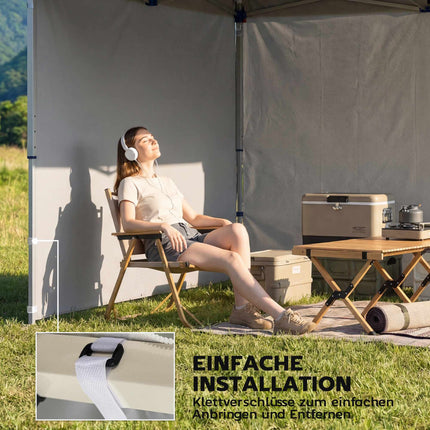 Gazebo Side Walls Set, 3x3m, UPF 50+ Oxford Fabric