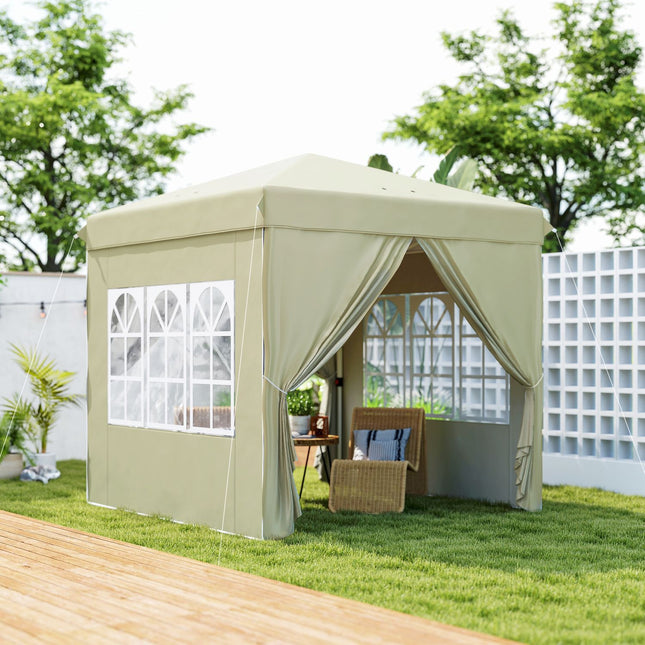 Pop-Up Gazebo 2.5x2.5m UV 50+ water repellent cream