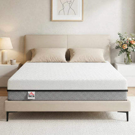 Gel Memory Foam Mattress 140x200cm, Medium Firm, Breathable