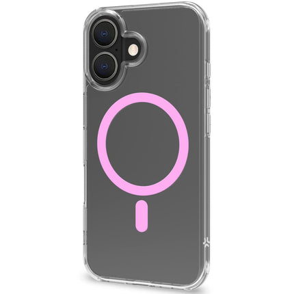 Gelskin mag Magnetic Cover MagSafe iPhone 16 Transparent + Pink