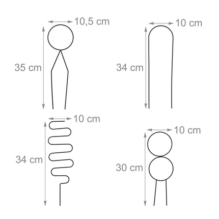 Geometric Steel Plant Supports – Set of 3