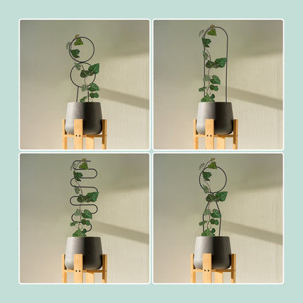 Geometric Steel Plant Supports – Set of Climbing Stakes
