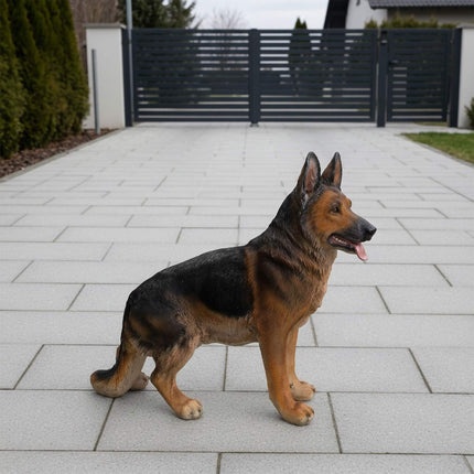 German Shepherd Garden Statue, Polyresin, 114 cm
