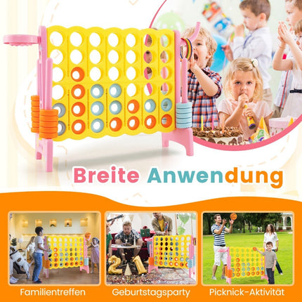 Giant 4-in-a-Row Game Set with Basketball Hoop