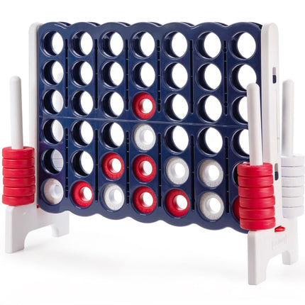 Giant Connect Four Game Set, White & Dark Blue, 120cm