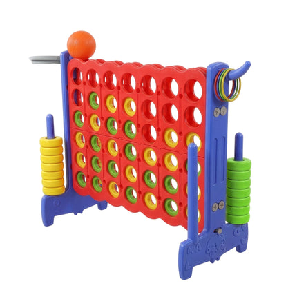 Giant Four In A Row Game – 3-in-1 Ring Toss, Hoops