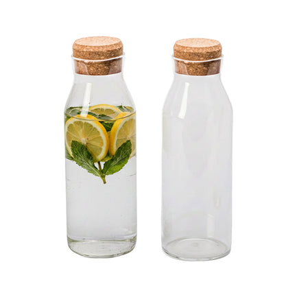 Glass Carafe with Cork Lid – Heat & Cold Resistant