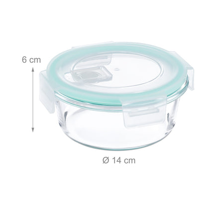 Glass Food Storage Containers with Airtight Lids, Set of 3