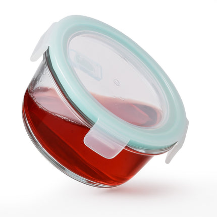 Glass Food Storage Containers with Airtight Lids, Set of 3
