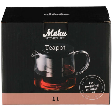 Glass Teapot, 1 Liter Capacity