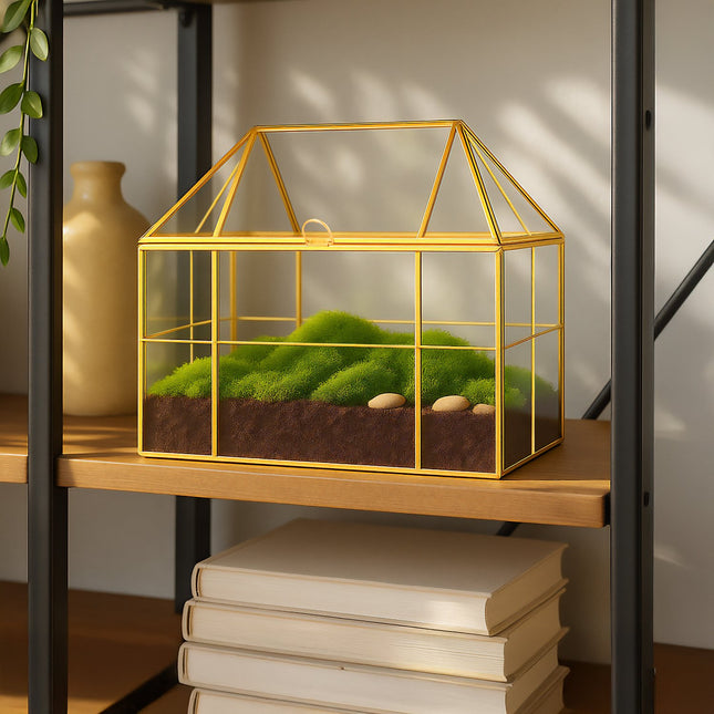 Glass Terrarium House for Succulents & Air Plants