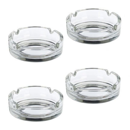 Glass ashtrays - set of 4