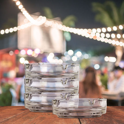 Glass ashtrays - set of 4