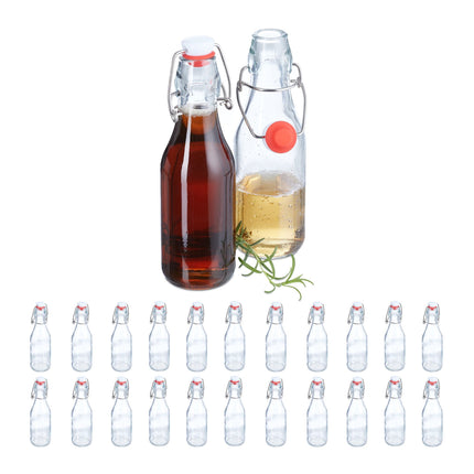 Glass bottles with crimp caps 24-pack