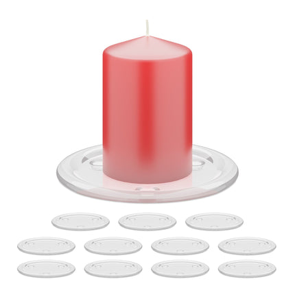 Glass candlesticks, 12 pcs